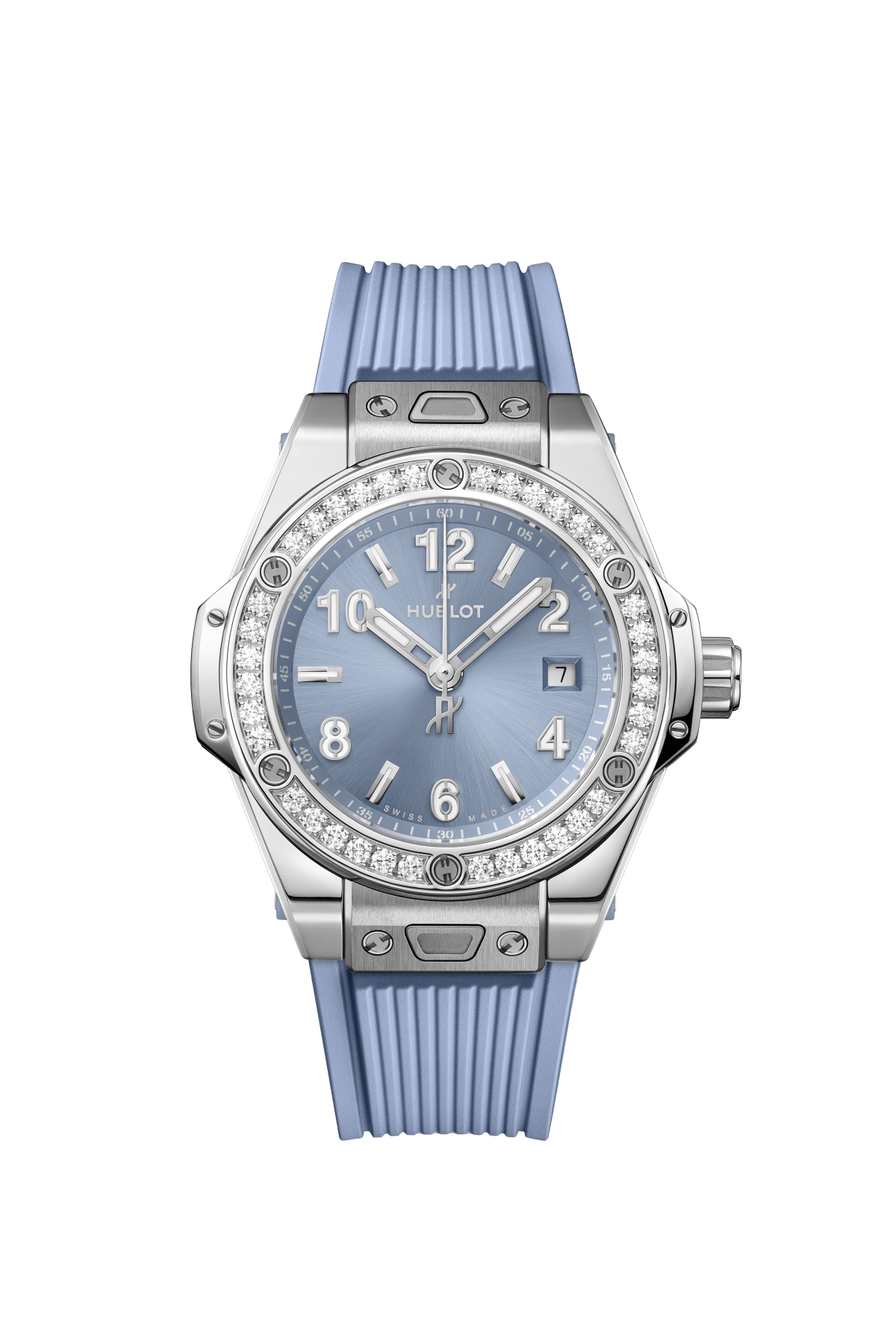 BIG BANG ONE CLICK STEEL COAL BLUE DIAMONDS 33 MM