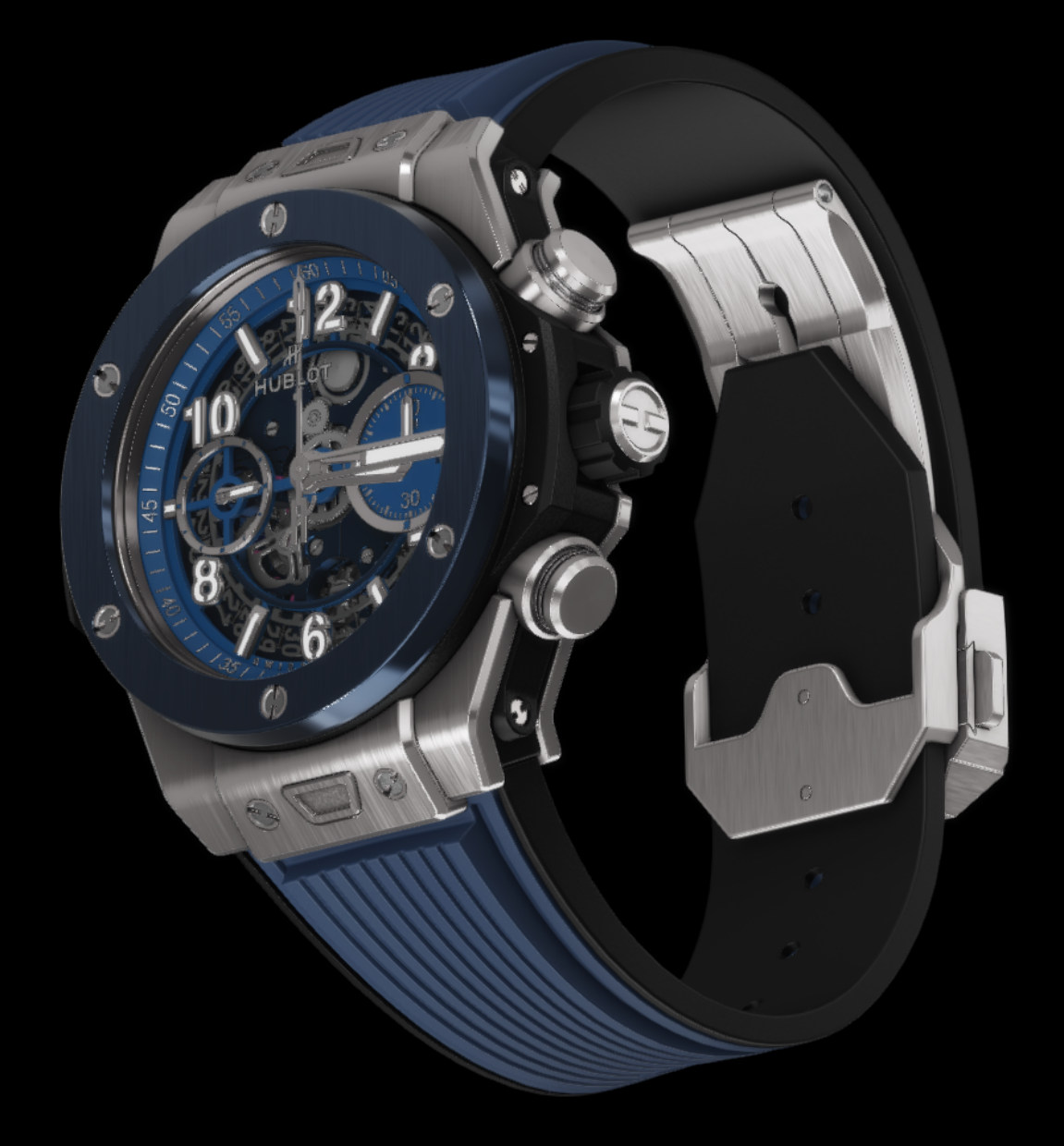 Hublot BIG BANG UNICO TITAN BLAU KERAMIK 42MM