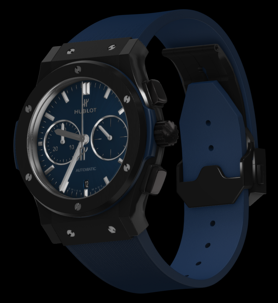 CLASSIC FUSION CERAMIC BLUE CHRONOGRAPH 42MM