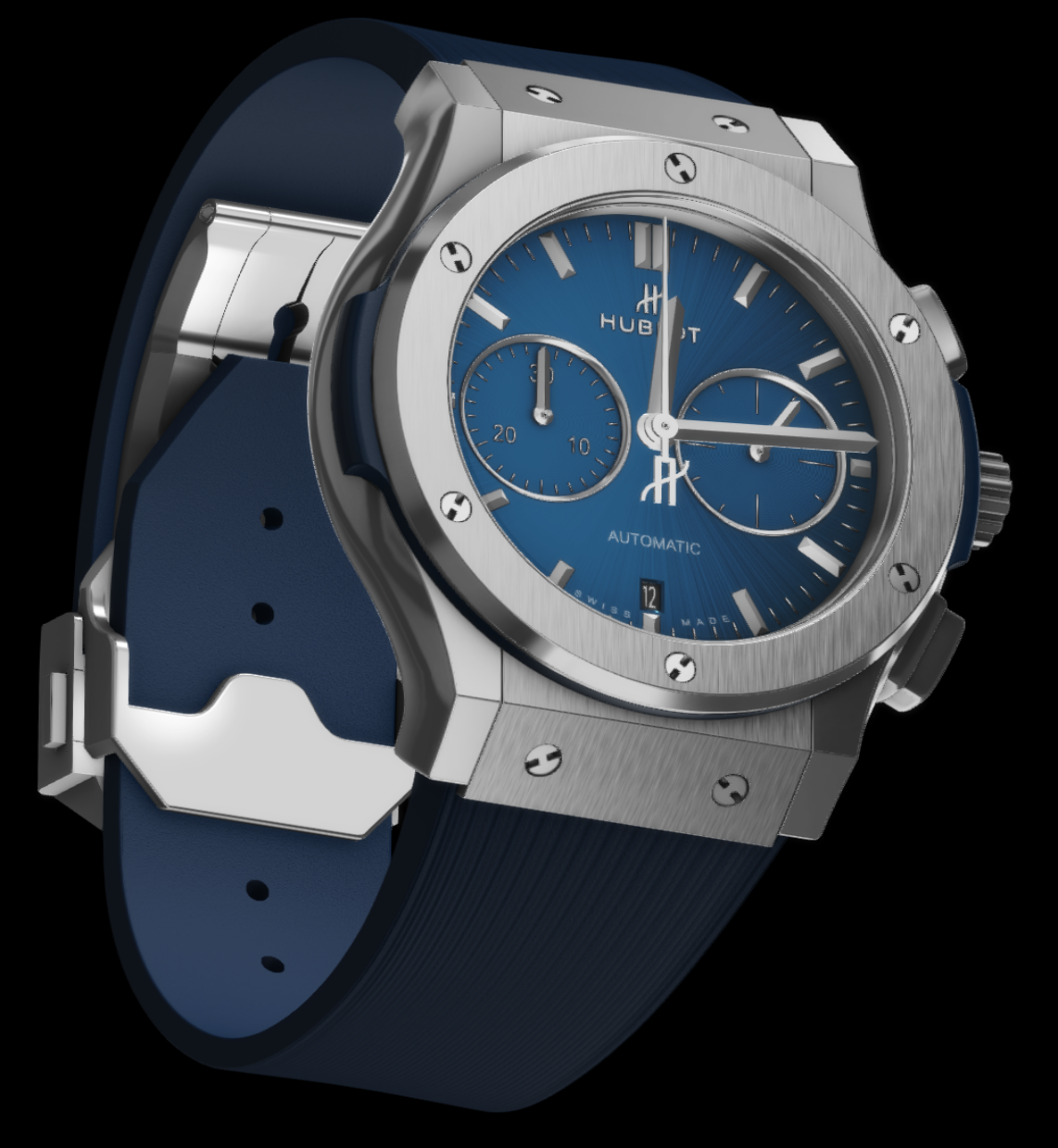 CLASSIC FUSION CHRONOGRAPH TITANIUM BLUE 42 MM