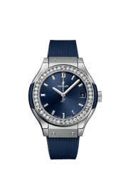 CLASSIC FUSION TITANIUM BLUE DIAMONDS 33 MM