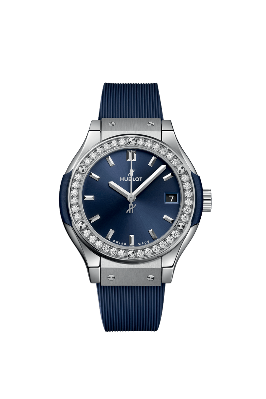 CLASSIC FUSION TITANIUM BLUE DIAMONDS 33 MM