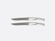 BERNARDAUD KINTSUGI SARKIS - MIROIR ARGENT BLADE TABLE KNIVES SET OF 2