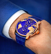 Jacob & Co. DUAL TIME ZONE BLAU 43MM