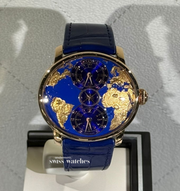Jacob & Co. DUAL TIME ZONE BLAU 43MM