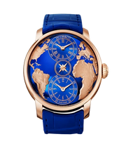 Jacob & Co. DUAL TIME ZONE BLAU 43MM