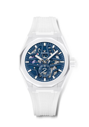 DEFY SKYLINE SKELETON WHITE CERAMIC 41 MM
