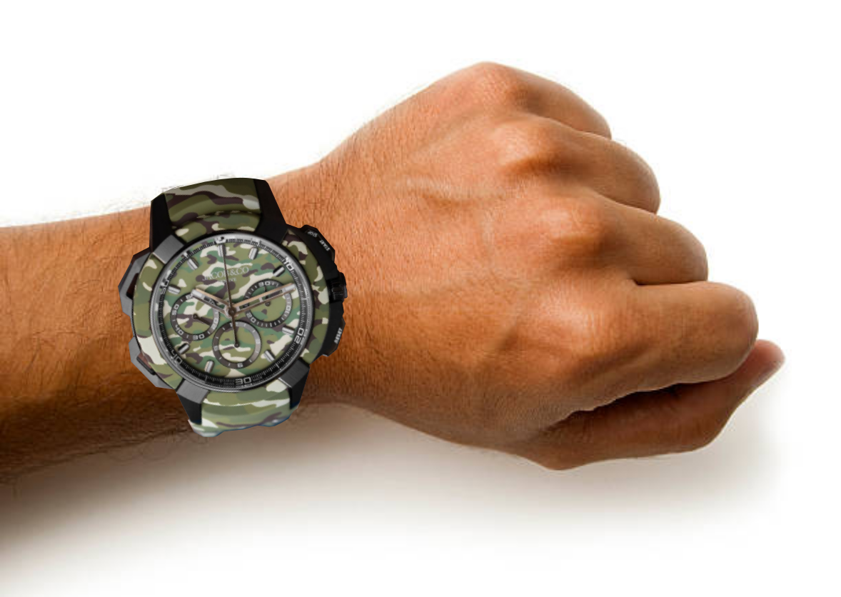 Jacob & Co. EPIC X CHRONO TRI-COMPAX GREEN CAMO 44MM