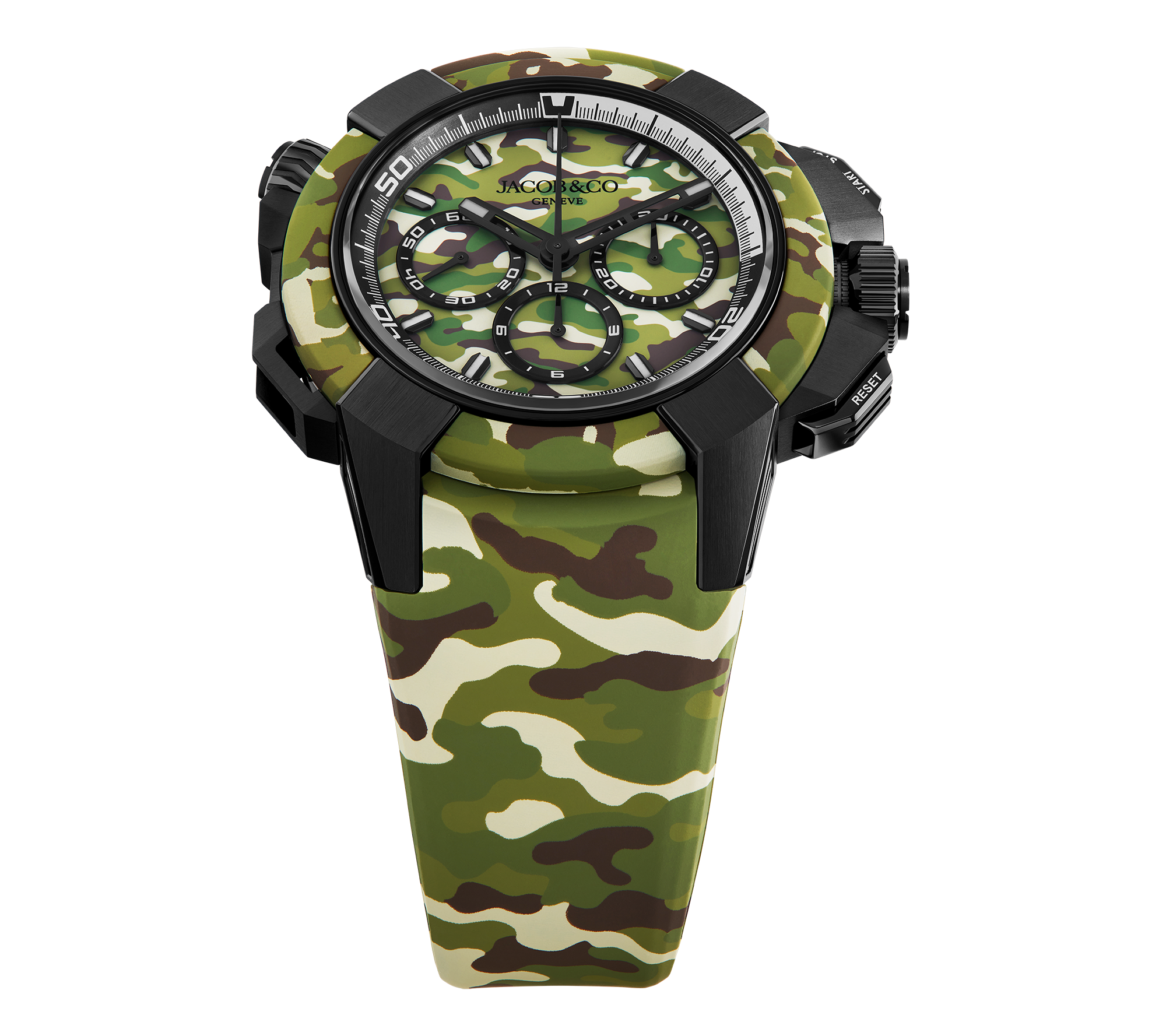 Jacob & Co. EPIC X CHRONO TRI-COMPAX GREEN CAMO 44MM