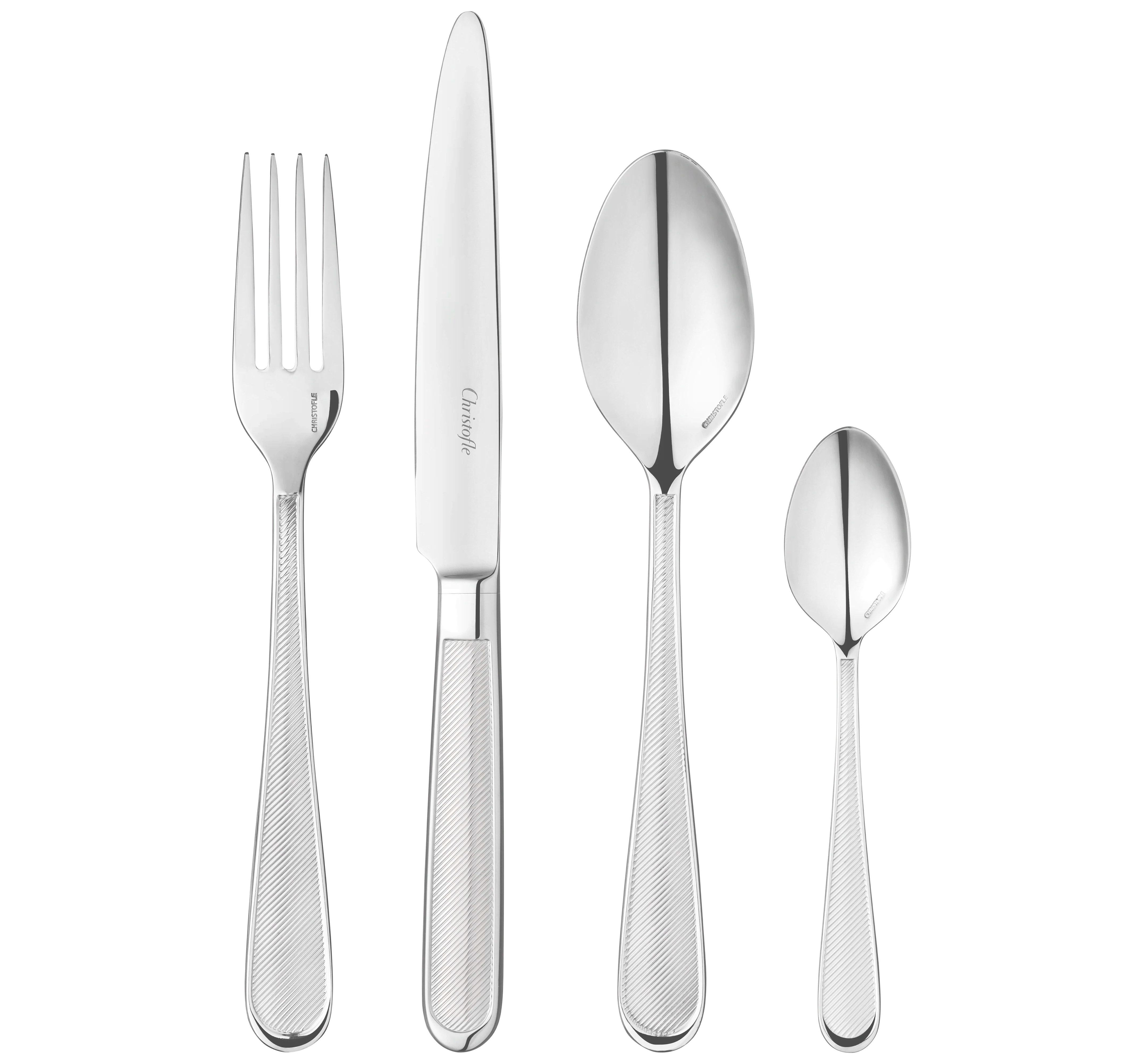 Christofle CONCORDE 24-Piece Stainless Steel Flatware Set with Chest