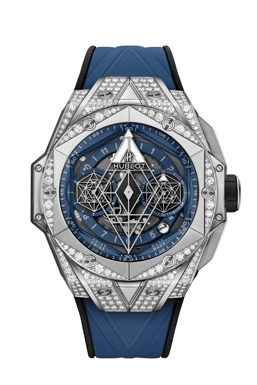 Hublot BIG BANG SANG BLEU II TITANIUM BLUE PAVÉ 45 MM