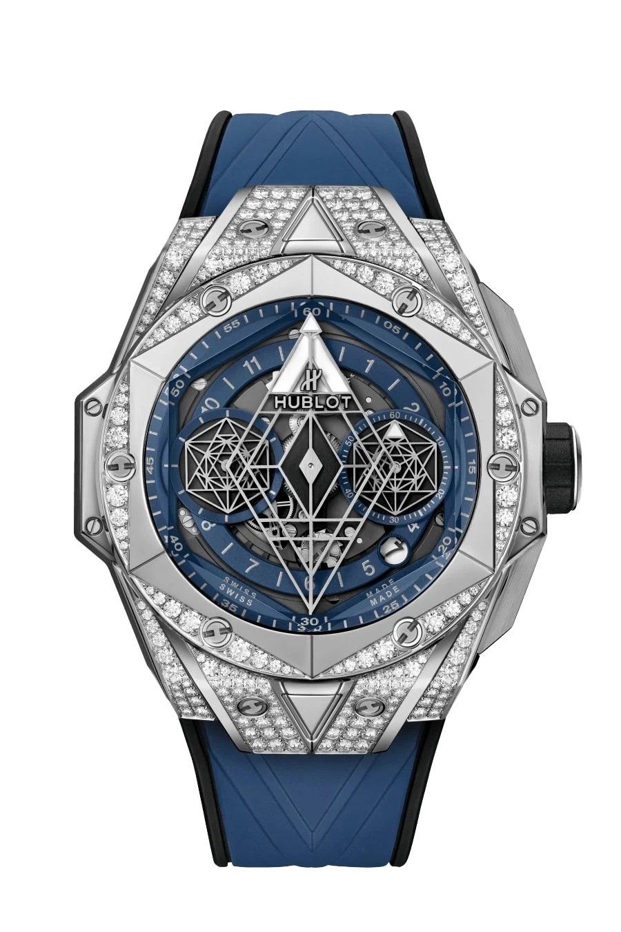 Hublot BIG BANG SANG BLEU II TITANE BLEU PAVÉ 45 MM