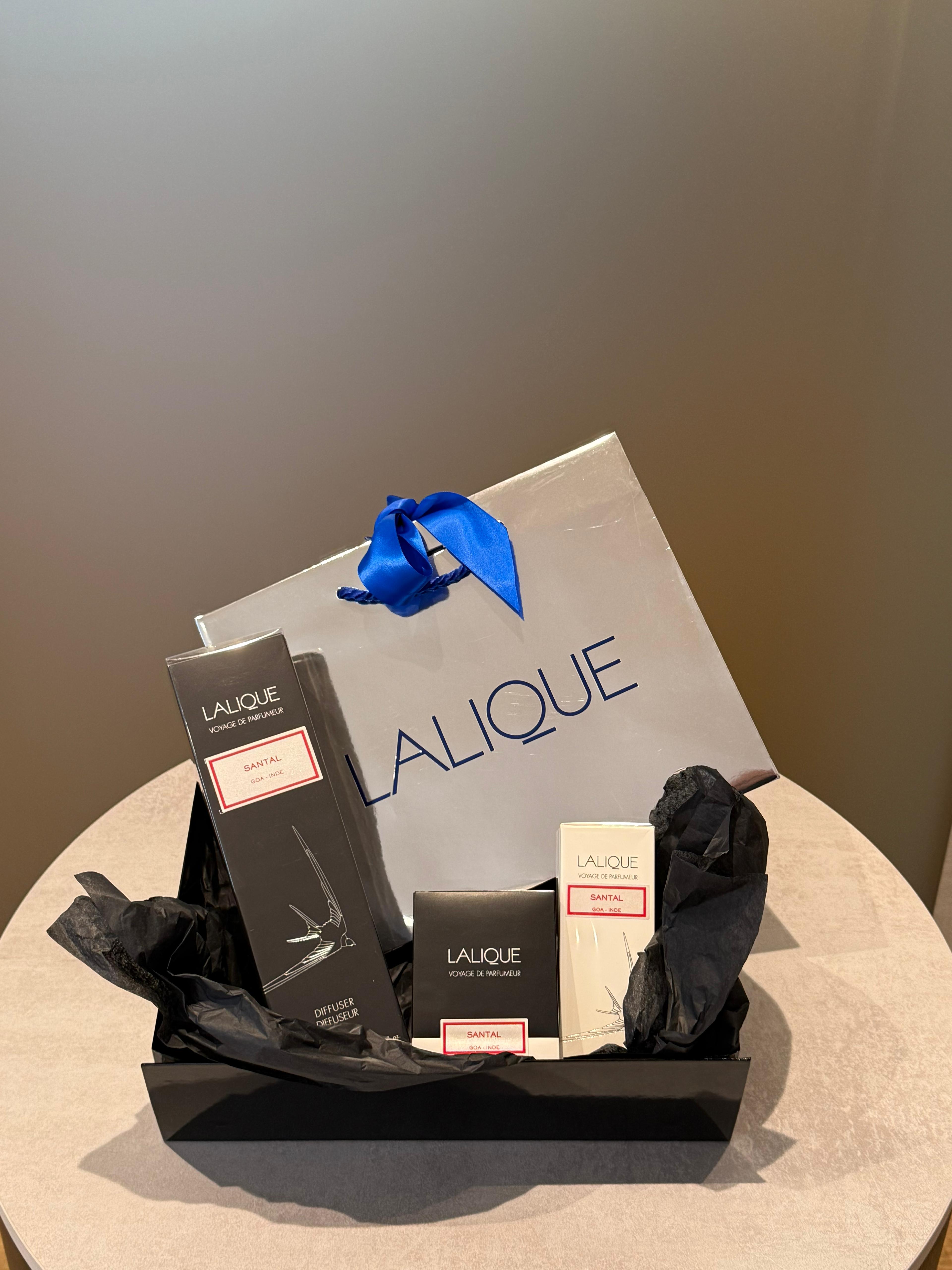 Lalique 3 ITEM SET: PERFUME DIFFUSER, SCENTED CANDLE, ROOM SPRAY