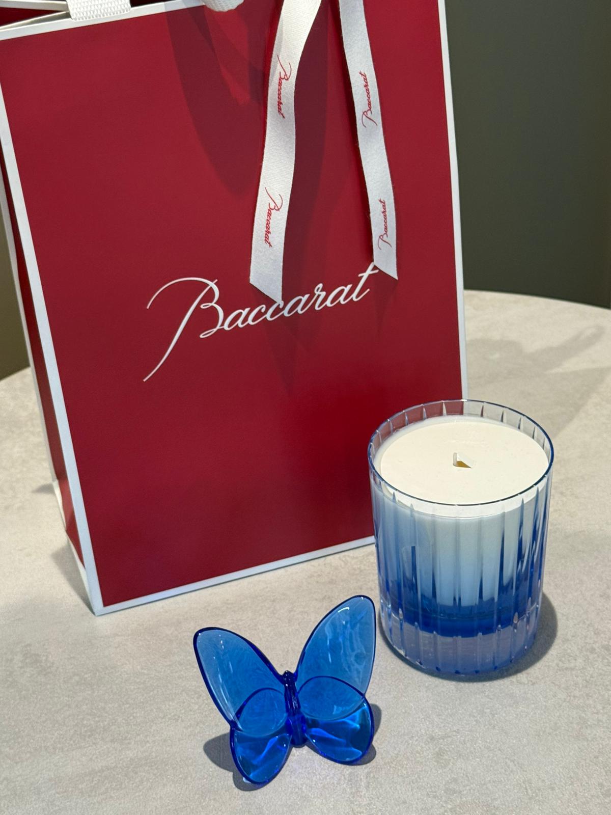 Baccarat IVRESSE DES CIMES CANDLE & LUCKY BUTTERFLY BLUE SET