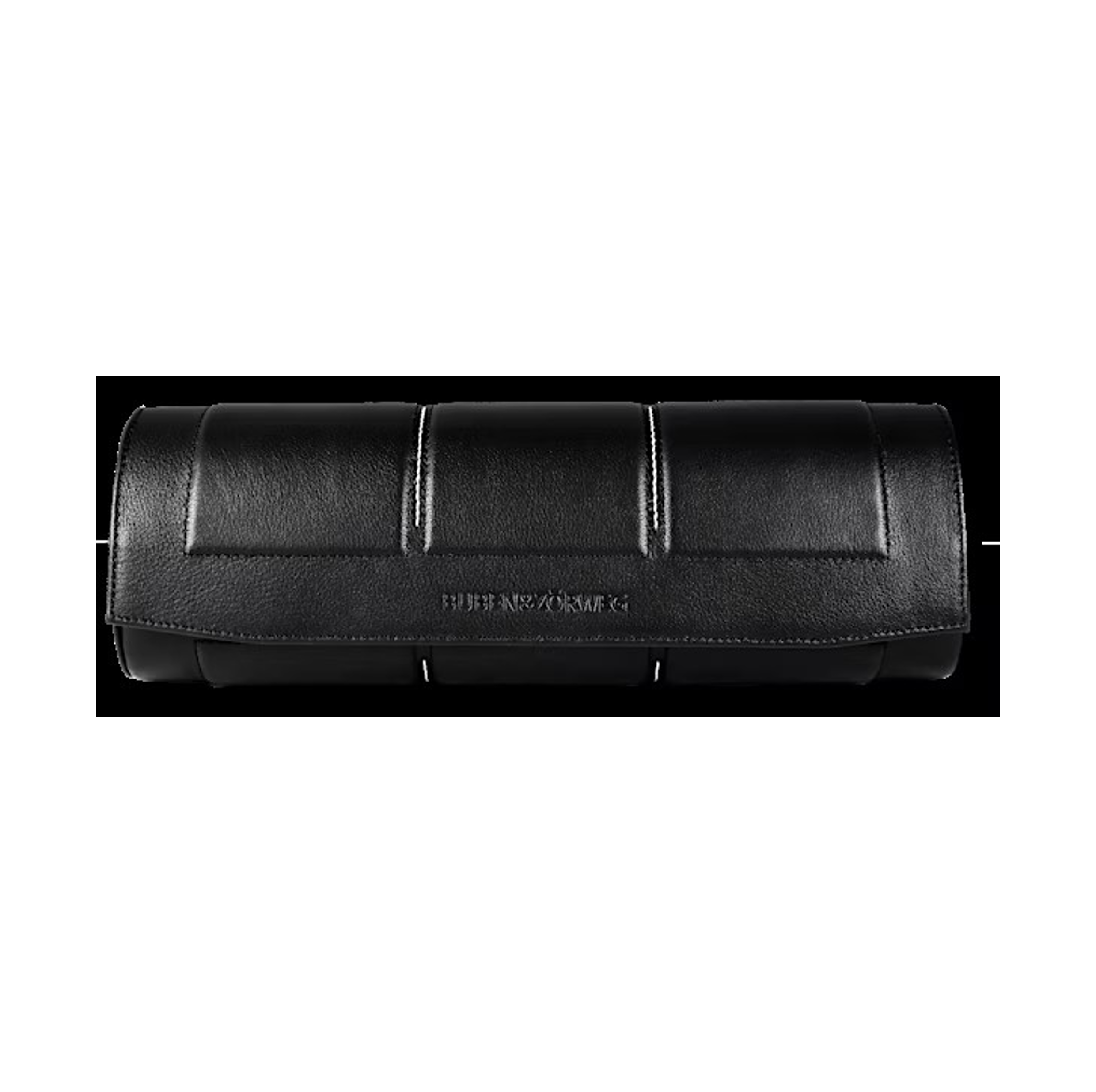 Buben & Zorweg NITRO 3 LEATHER CASE BLACK WITH SILVER DETAILING