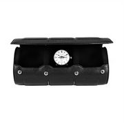 Buben & Zorweg NITRO 3 LEATHER CASE BLACK WITH SILVER DETAILING