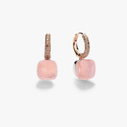 Pomellato NUDO EARRINGS MADE OF CLASSIC ROSE QUARTZ