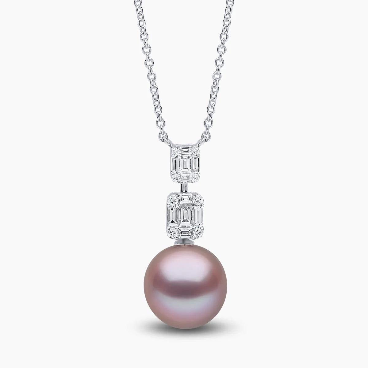 Yoko London STARLIGHT PEARL AND DIAMOND DROP LUNAR PENDANT
