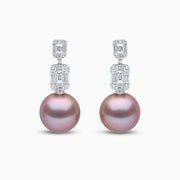 Yoko London STARLIGHT PEARL AND DIAMOND DROP LUNAR EARRINGS