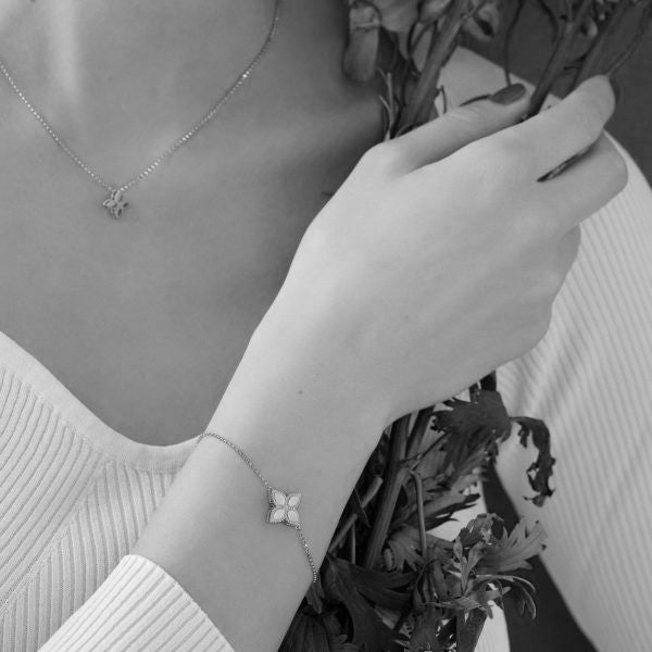 Roberto Coin PRINCESS FLOWER WHITE GOLD BRACELET