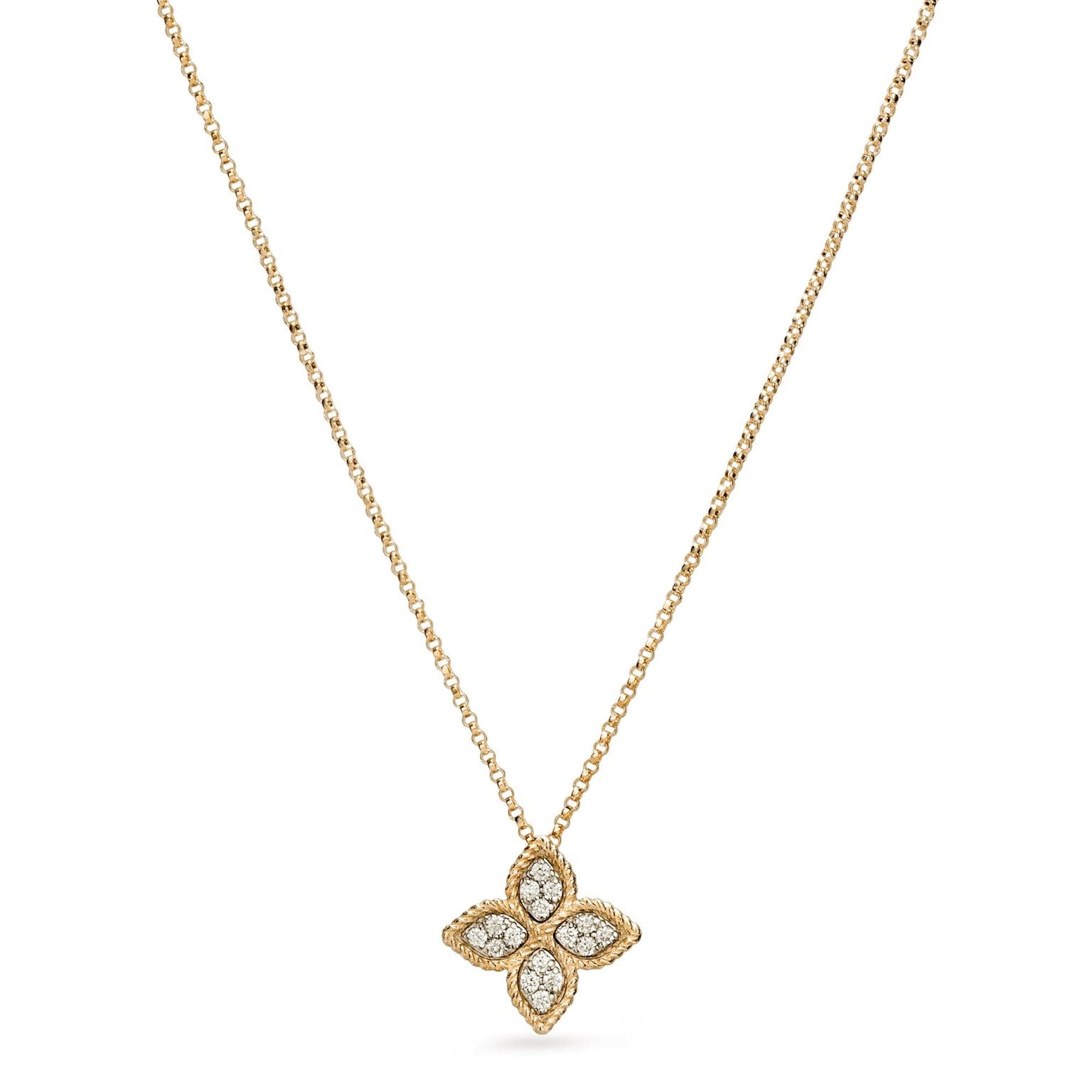 Robert Coin PRINCESS FLOWER PENDANT WITH DIAMONDS