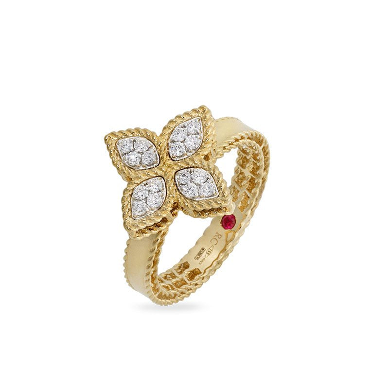 Roberto Coin PRINCESS FLOWER RING WITH DIAMONDS