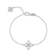 Bracelet Princesse Fleur avec Diamants en Or Blanc Roberto Coin