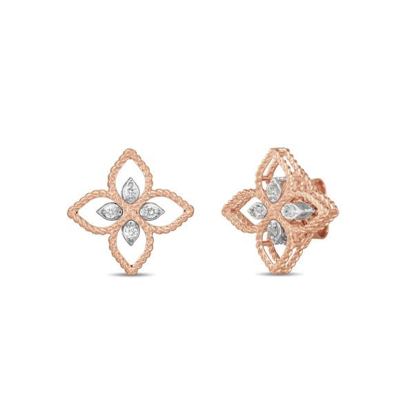 Roberto Coin PRINCESS FLOWER EARRINGS WITH DIAMONDS