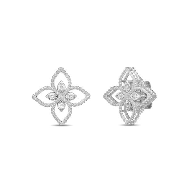 Roberto Coin PRINCESS FLOWER EARRINGS WITH DIAMONDS