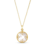 Roberto Coin VENETIAN MEDALLIONS COLLAR WITH DIAMONDS AND MOTHER OF PEARL