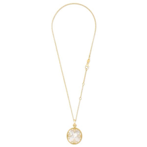 Roberto Coin VENETIAN MEDALLIONS COLLAR WITH DIAMONDS AND MOTHER OF PEARL