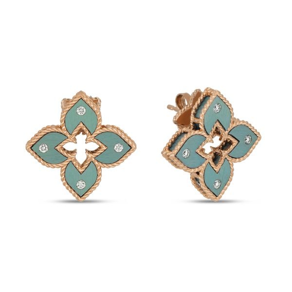 Roberto Coin VENETIAN PRINCESS EARRINGS WITH TITANIUM