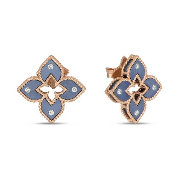 Roberto Coin VENETIAN PRINCESS EARRINGS WITH TITANIUM