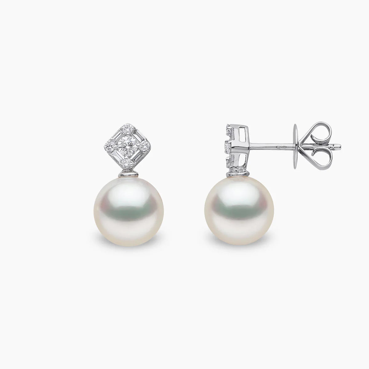 Yoko London STARLIGHT PEARL & DIAMOND NOVA EARRINGS