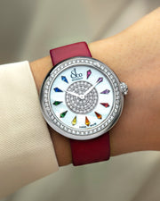 Brilliant One Row Multicolored Sapphires 38 MM