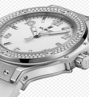 Hublot BIG BANG ACIER BLANC PAVÉ 38MM