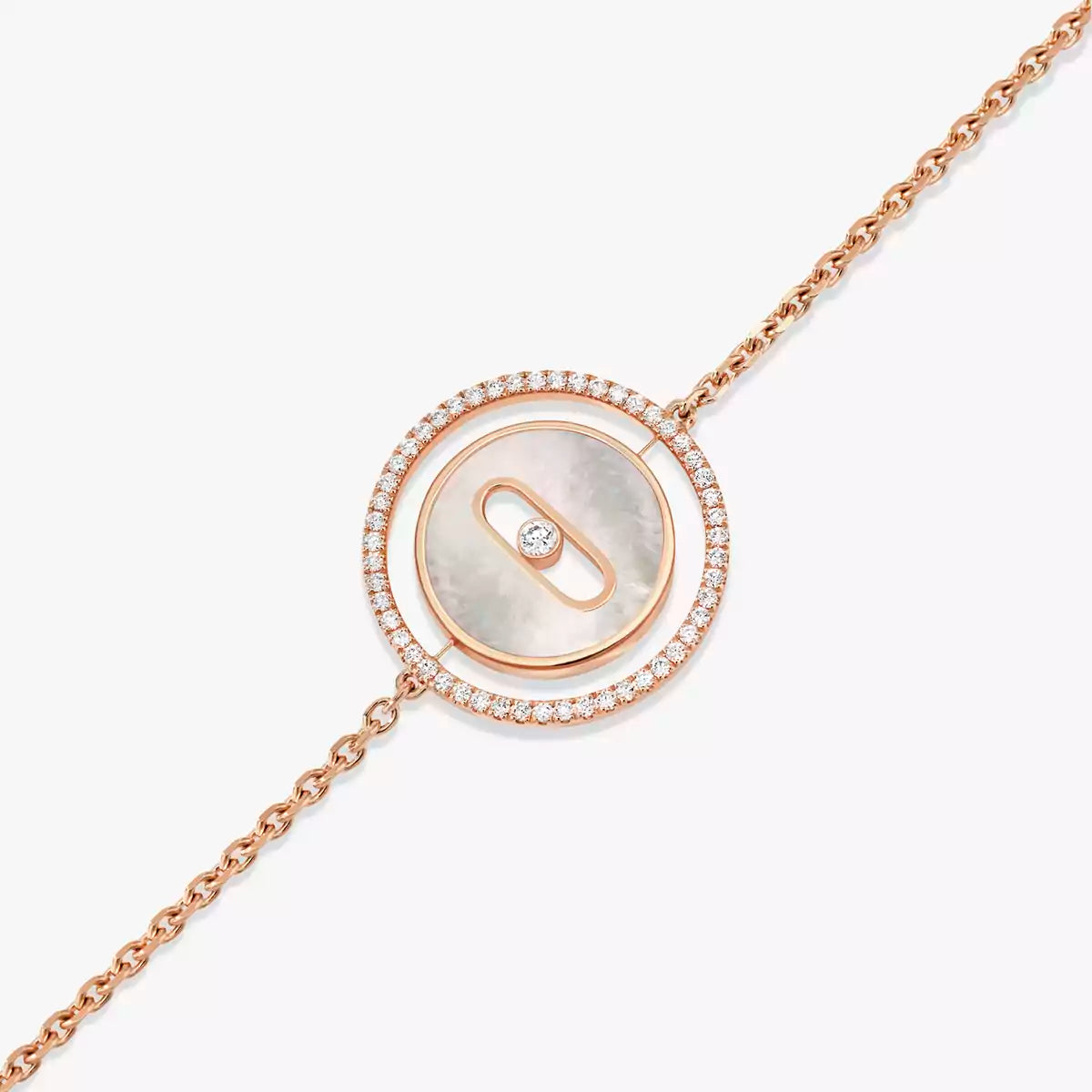 Messika LUCKY MOVE PM WHITE MOTHER-OF-PEARL BRACELET