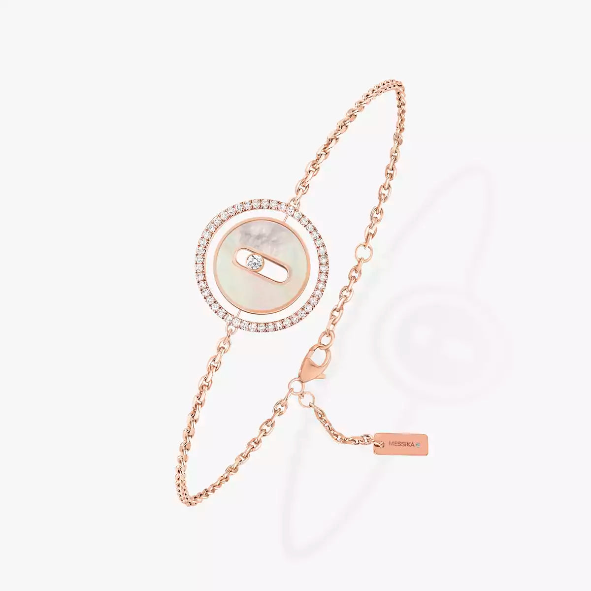 Messika LUCKY MOVE PM WHITE MOTHER-OF-PEARL BRACELET