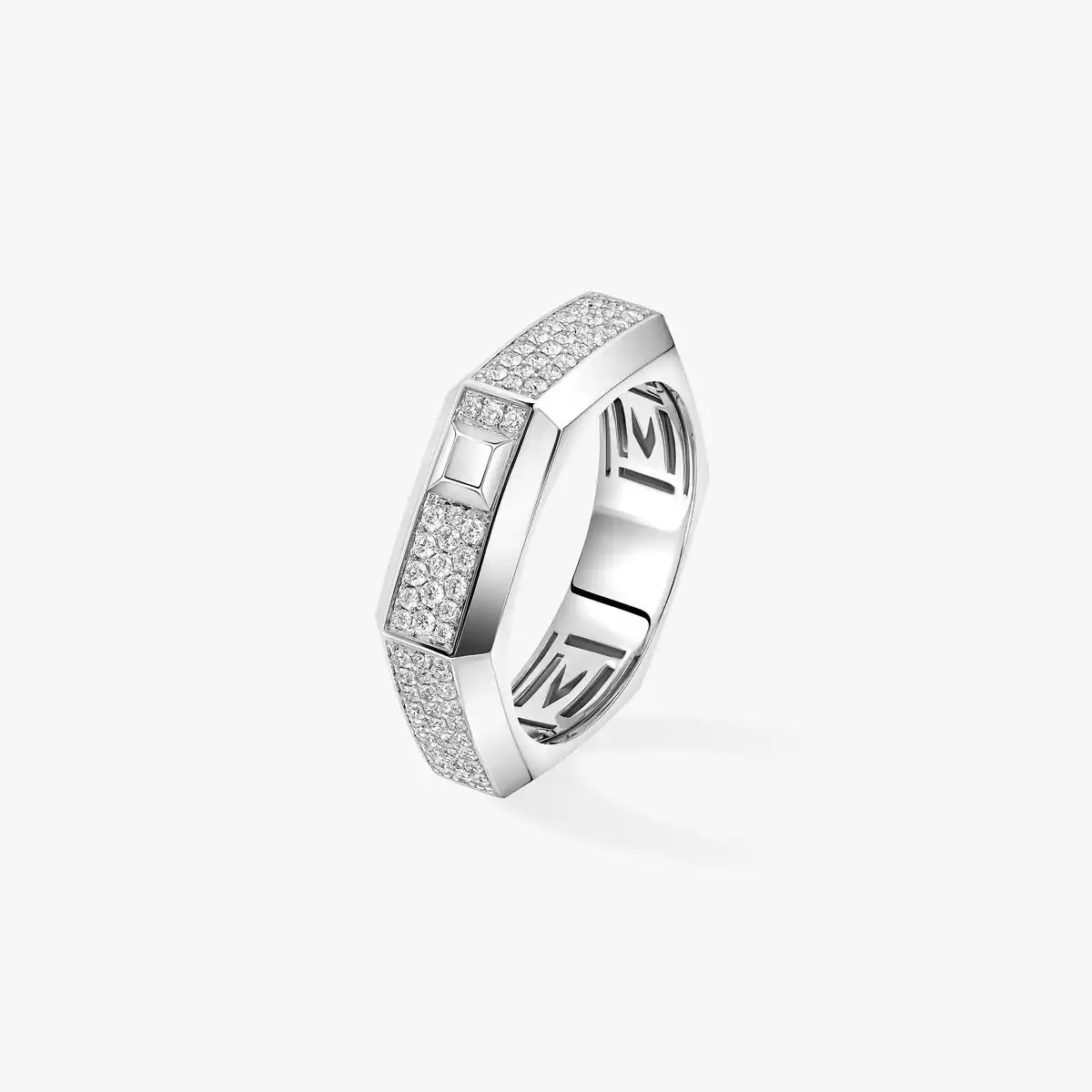 Moderniste pavé ring, medium model