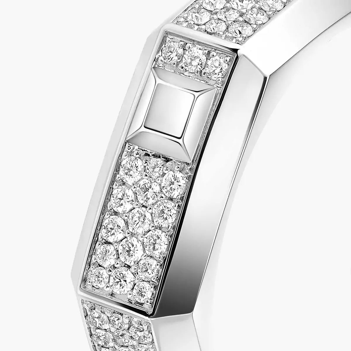 Moderniste pavé ring, medium model