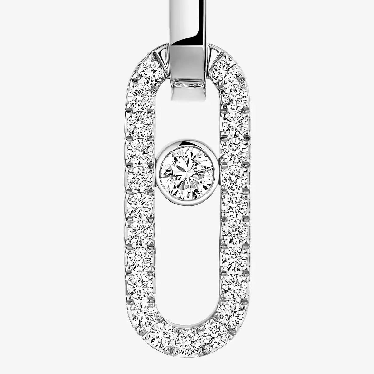 MOVE LINK EARRINGS white gold