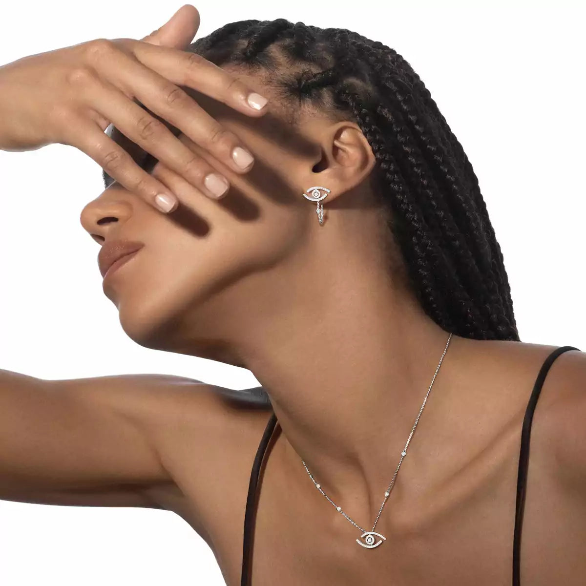 Boucles d'oreilles Messika LUCKY EYE COBBLESTONE