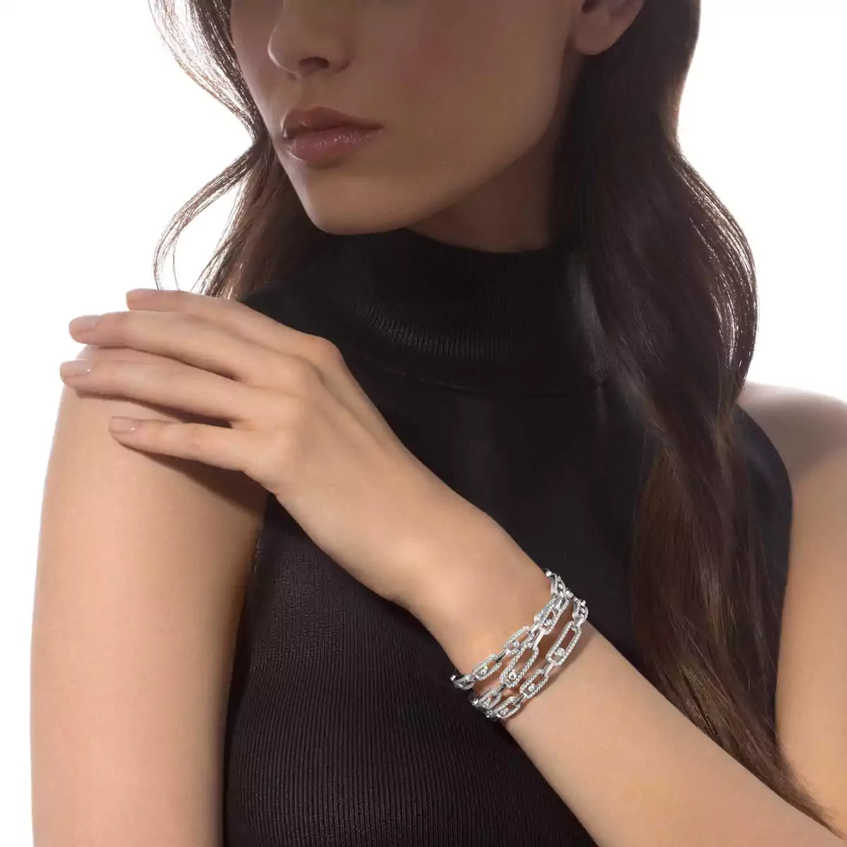 Move Link 3-Row Sleeve Bracelet Size: M