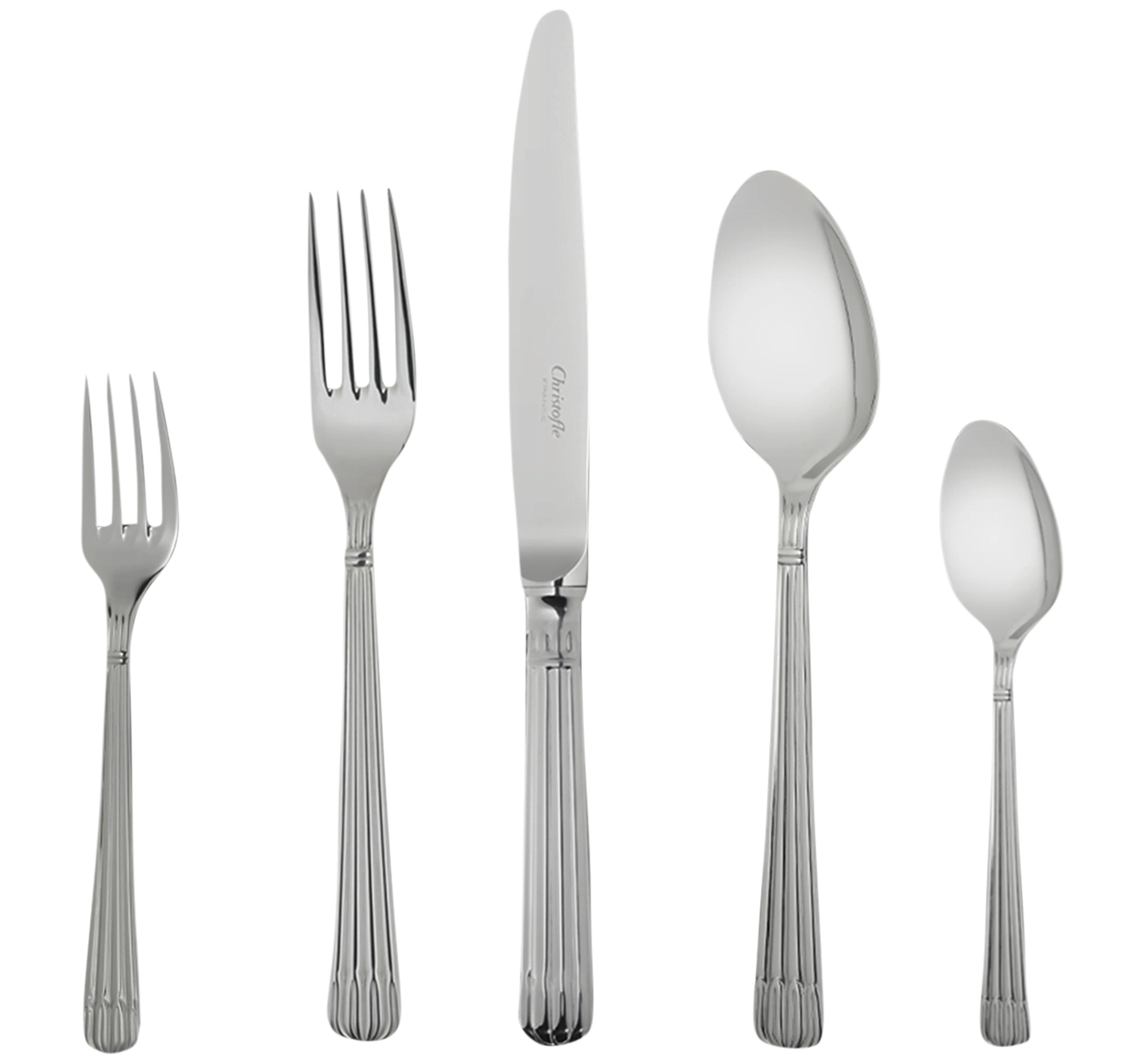 Christofle OSIRIS 36-teiliges Edelstahl-Besteckset mit Truhe