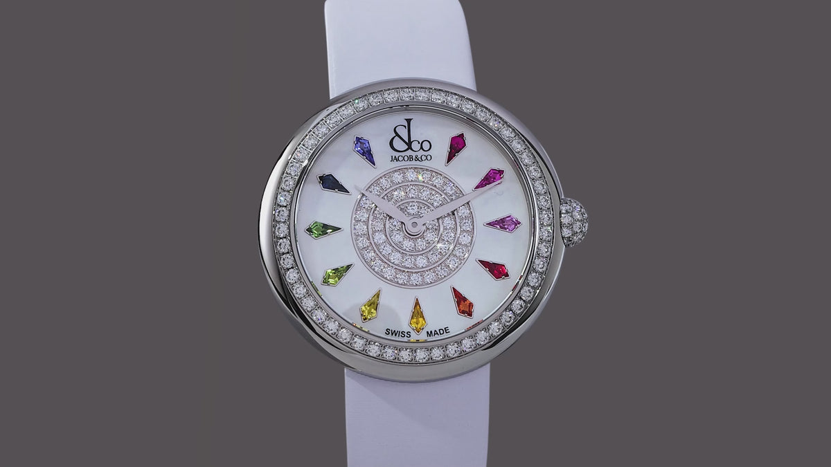 Load video: Brilliant One Row Multicolored Sapphires 38 MM