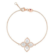 Roberto Coin PRINCESS FLOWER BRACELET WITH DIAMONDS AND MOTHER OF PEARL