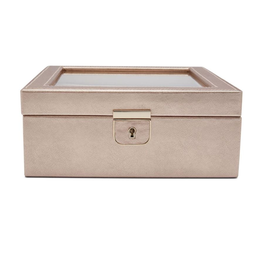 WOLF PALERMO 6 PIECE WATCH BOX ROSE GOLD