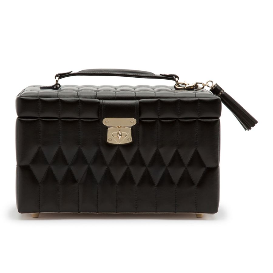 WOLF CAROLINE MEDIUM JEWELRY CASE BLACK