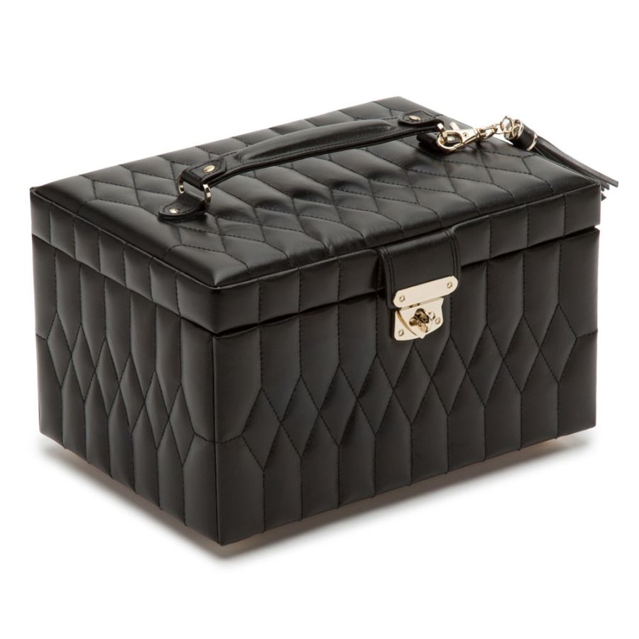 WOLF CAROLINE MEDIUM JEWELRY CASE BLACK