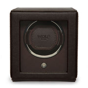 WOLF CUB SINGLE WATCH WINDER WITH COVER BROWN